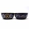 Half Moon Bowls Set of 2 Hand Painted Pottery for Serving or Decor